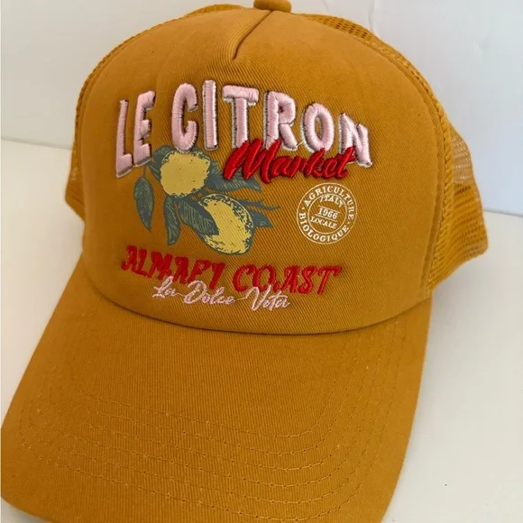 NWOT Anthropologie Worn/West Le Citron Trucker Hat - Picture 5 of 11